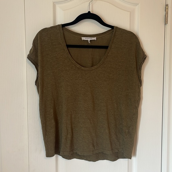 Frame organic linen easy scoop neck tee - Picture 10 of 11